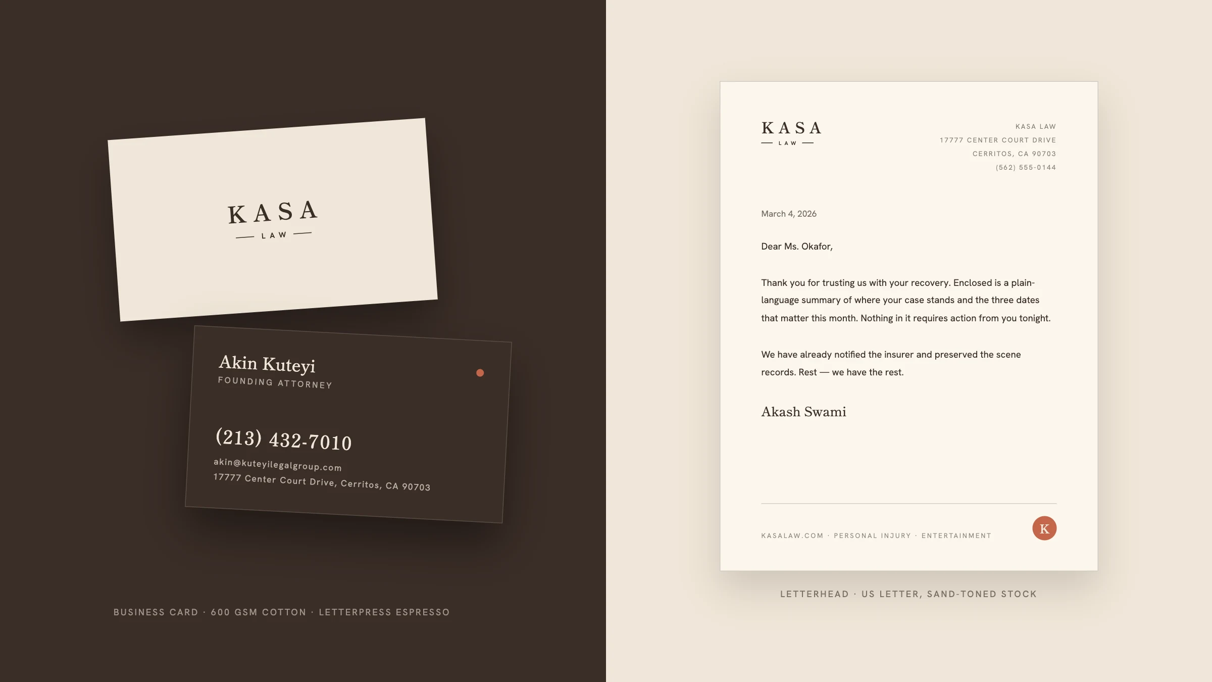 Print applications: business cards and letterhead