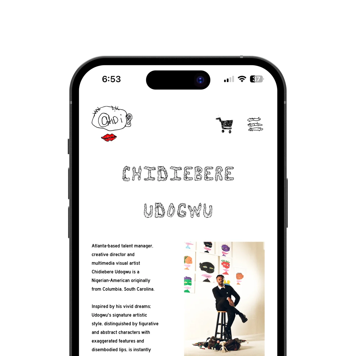 Homepage on a phone